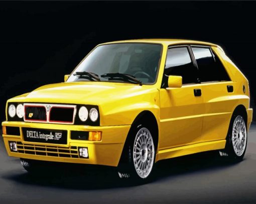 Yellow Lancia paint by numbers