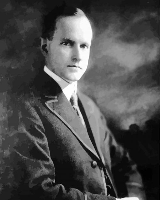 Young Calvin Coolidge paint by numbers