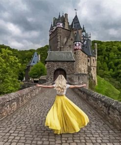 Young Lady in Eltz Castle paint by numbers