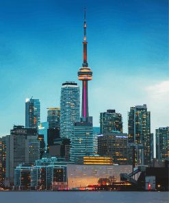 Aesthetic Cn Tower paint by numbers