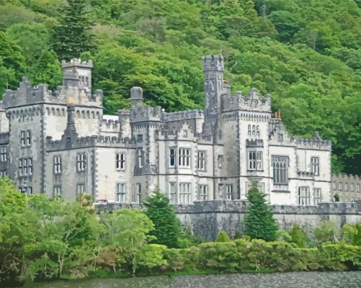 Aesthetic Kylemore Abbey paint by numbers