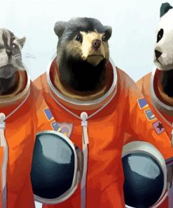 Animals Astronauts paint by numbers
