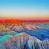 Badlands National Park South Dakota Sunset paint by numbers