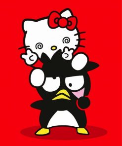 Badtz Maru and Hello kitty paint by numbers