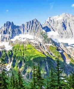 Beautiful North Cascades National Park paint by numbers