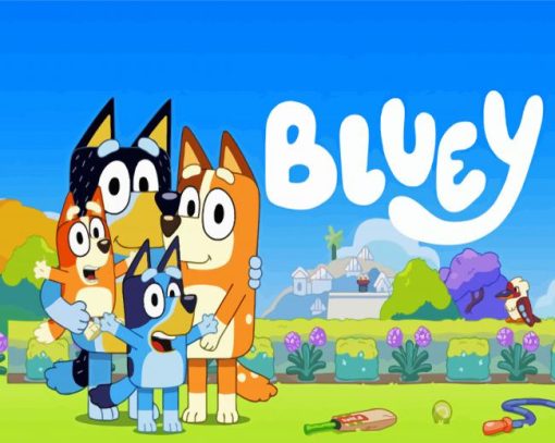 Bluey Poster paint by numbers