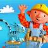 Bob The Builder and Cat paint by numbers