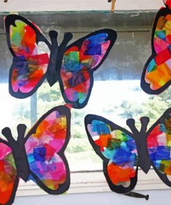 Butterfly Sun Catcher paint by numbers