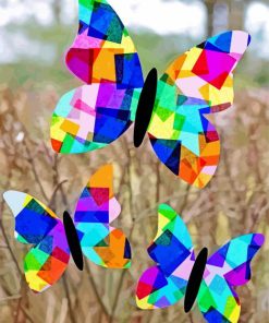 Butterfly Suncatcher paint by numbers