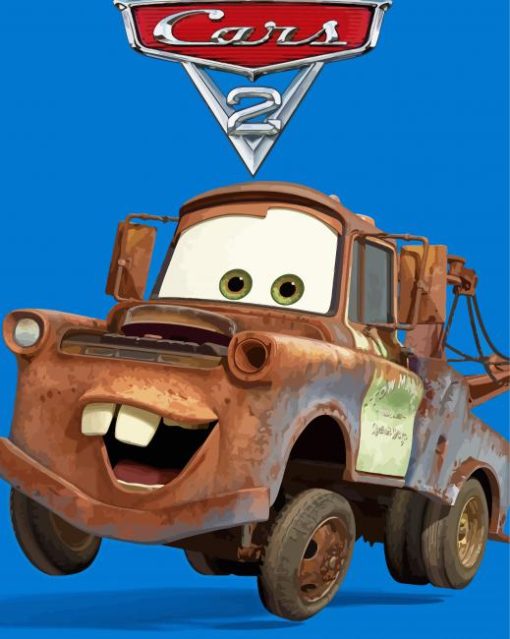 Cars 2 Disney Characters paint by numbers