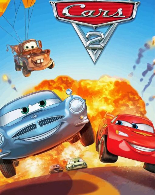 Cars 2 Poster paint by numbers