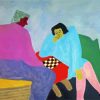 Checker Players by Milton Avery paint by numbers