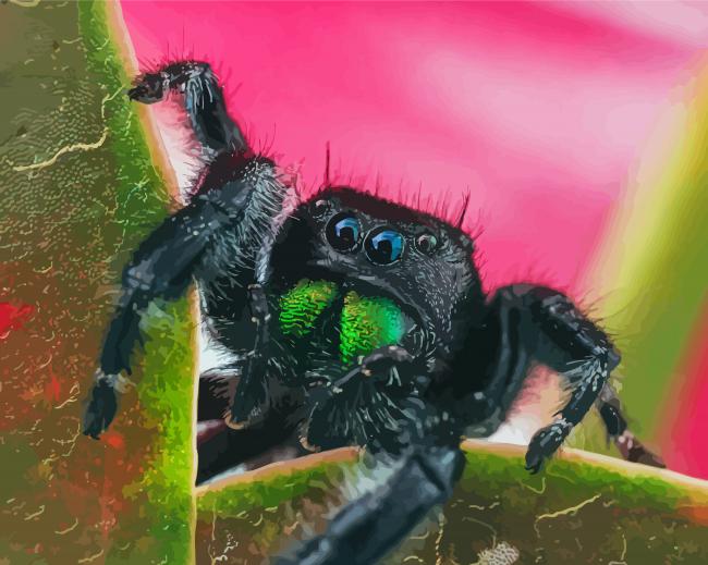Close Up Tarantula Spider paint by numbers