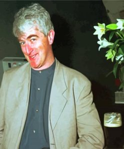 Comedian Dermot Morgan paint by numbers