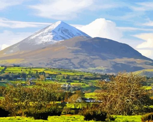 Croagh Patrick Mountains paint by numbers