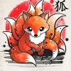 Cute Nine Tailed Fox paint by numbers