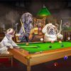 Dogs Playing Billiards paint by numbers