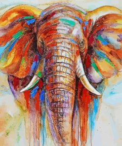 Elephant Head Art paint by numbers