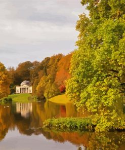 Fall English Landscape Garden paint by numbers