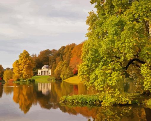 Fall English Landscape Garden paint by numbers