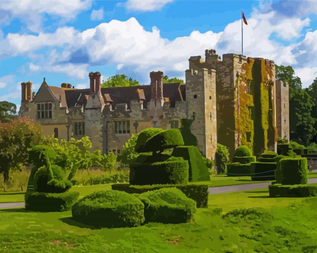 Hever English Castle and Gardens paint by numbers