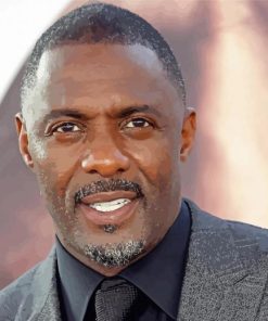 Idris Elba Actor paint by numbers