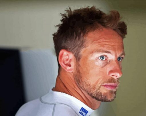 Jenson Button paint by numbers