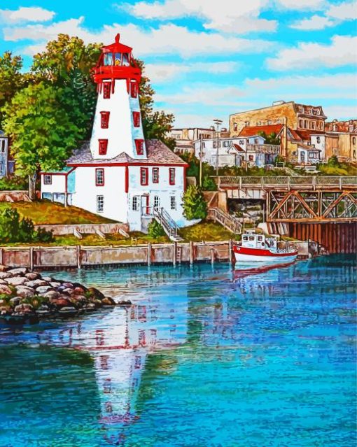 Kincardine Lighthouse Buildings paint by numbers