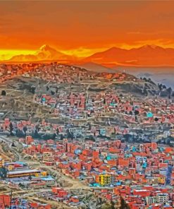 La Paz Bolivia paint by numbers
