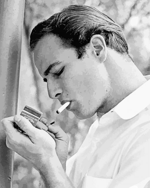Marlon Brando Smoking paint by numbers