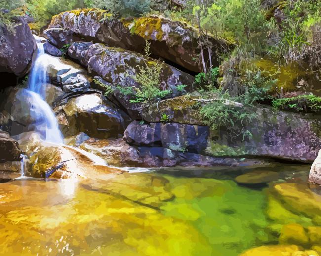 Mount Buffalo Waterfall paint by numbers