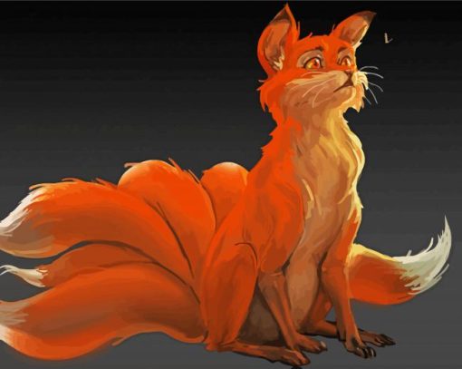 Nine Tailed Fox Animal paint by numbers