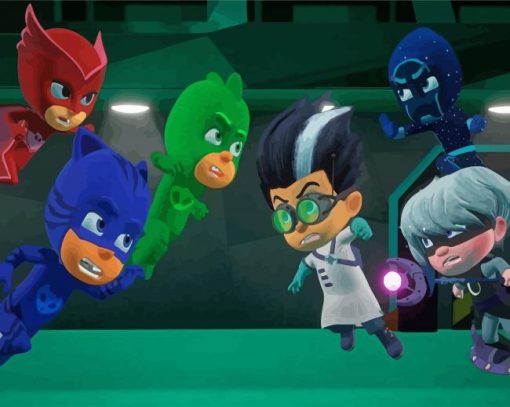 PJ Masks Characters paint by numbers