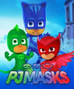 PJ Masks Poster paint by numbers