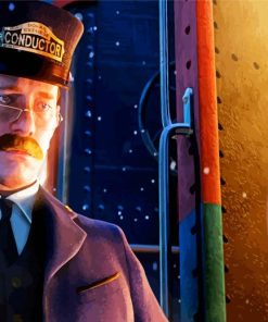 Polar Express Conductor paint by numbers