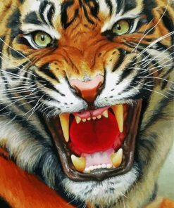 Realistic Tiger Animal paint by numbers