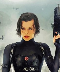 Resident Evil Movie Character paint by numbers