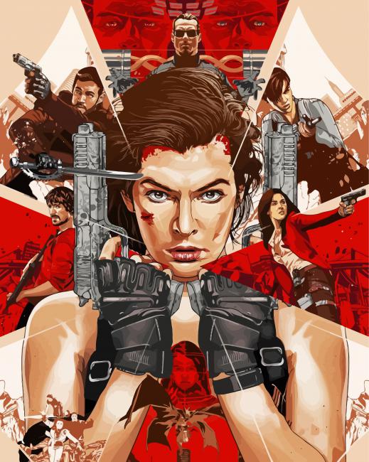 Resident Evil Poster paint by numbers