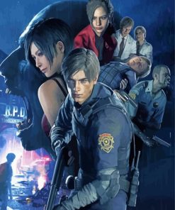 Resident Evil Video Game Characters paint by numbers