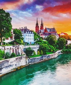 Rhine River Cruise paint by numbers