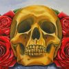 Scary Skulls and Roses paint by numbers