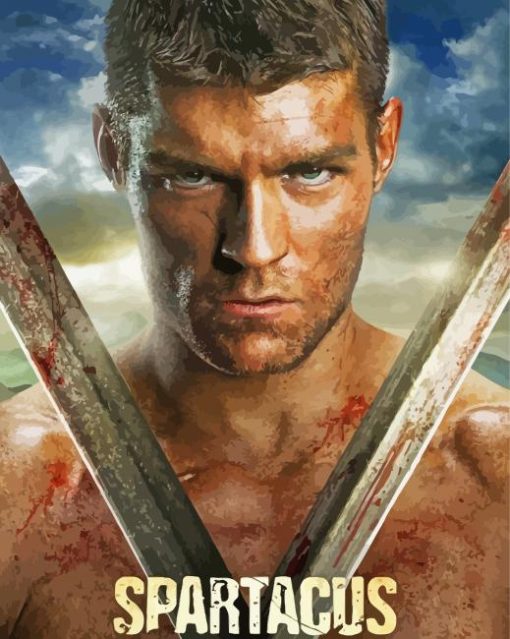Spartacus Serie Poster paint by numbers
