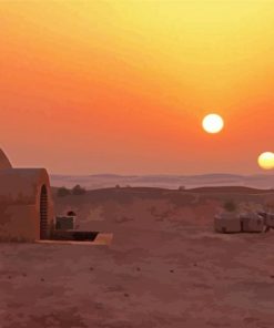 Star Wars Landscape Sunset paint by numbers