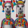 Stylish Llamas Animal paint by numbers