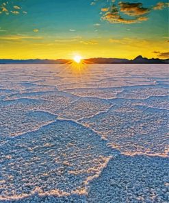 The Bonneville Salt Flats Sunset paint by numbers
