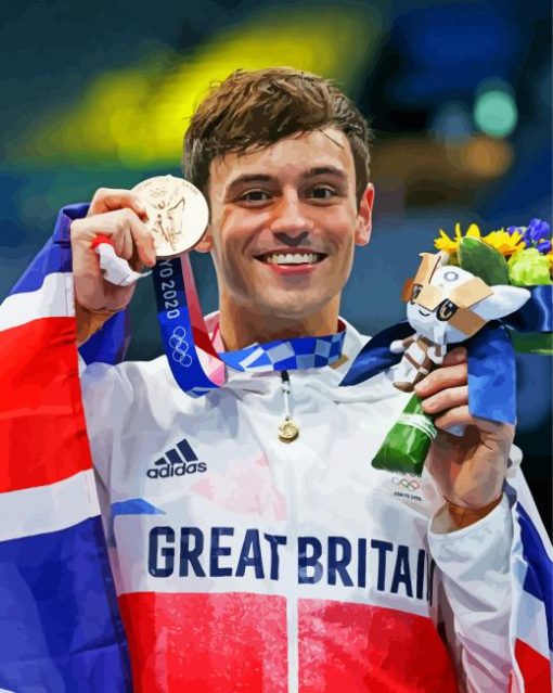 The Champion Tom Daley paint by numbers