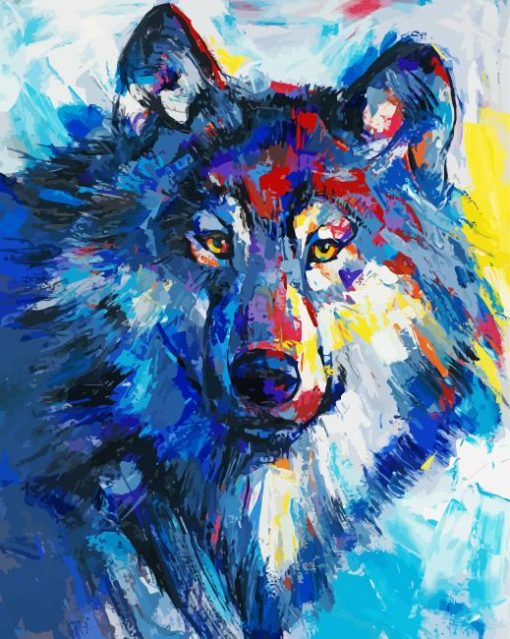 Wolf Animal Art paint by numbers