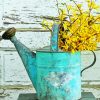 Yellow Flowers in a Watering Can paint by numbers