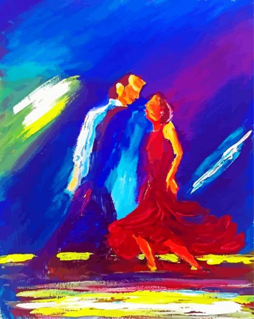 Abstract Couple Dancing paint by numbers