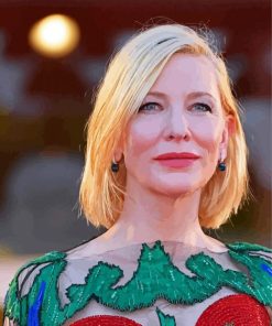 Actress Cate Blanchett paint by numbers